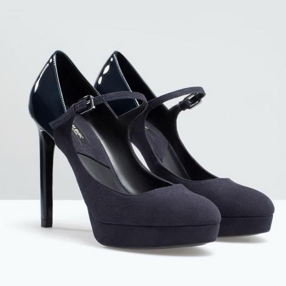 •HP• Zara Navy Stiletto Heels - Picture 8 of 10